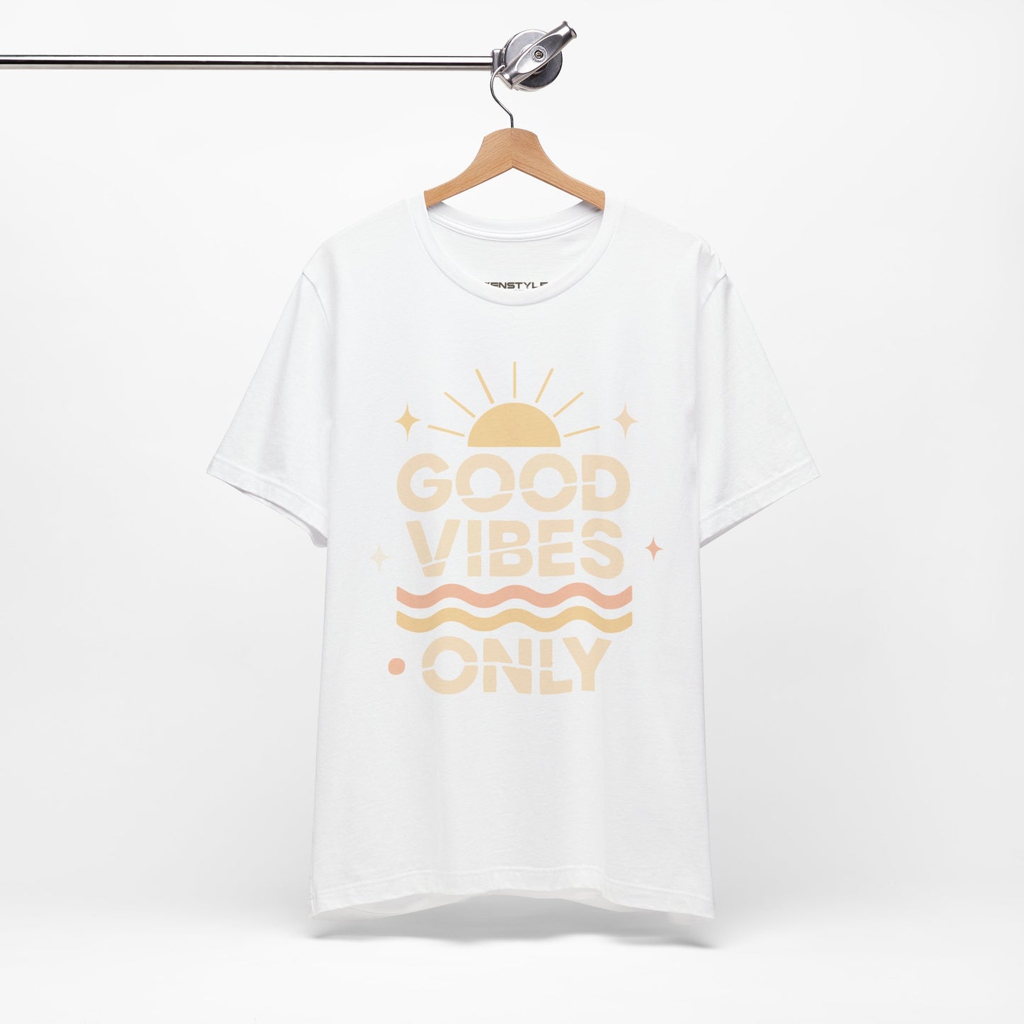 Good Vibes Only | Retro Sun Unisex Jersey Tee, Summer T-Shirt, Casual Wear, Beach Outfit, Positive Vibe Apparel, Gift Idea