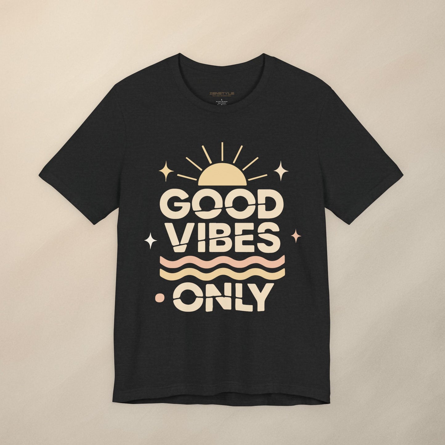 Good Vibes Only | Retro Sun Unisex Jersey Tee, Summer T-Shirt, Casual Wear, Beach Outfit, Positive Vibe Apparel, Gift Idea