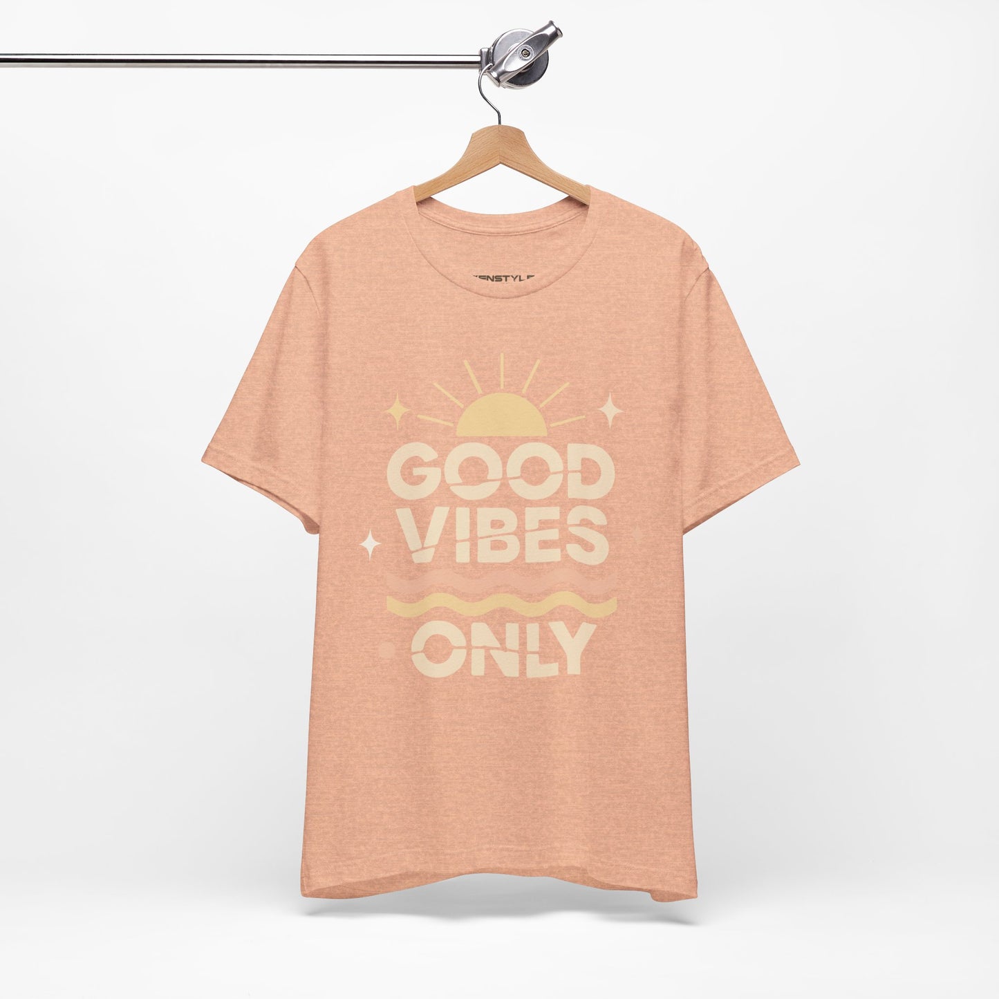 Good Vibes Only | Retro Sun Unisex Jersey Tee, Summer T-Shirt, Casual Wear, Beach Outfit, Positive Vibe Apparel, Gift Idea