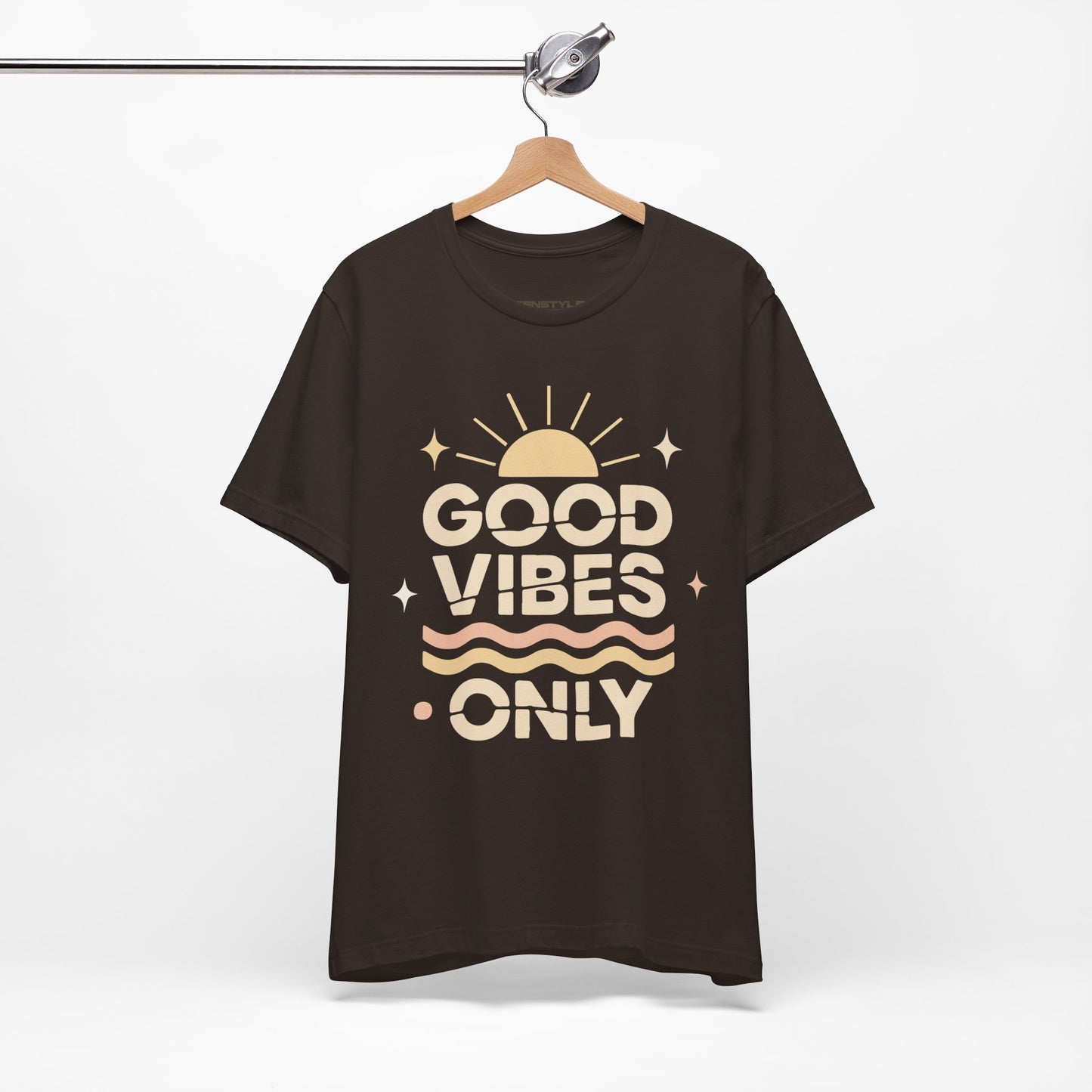 Good Vibes Only | Retro Sun Unisex Jersey Tee, Summer T-Shirt, Casual Wear, Beach Outfit, Positive Vibe Apparel, Gift Idea