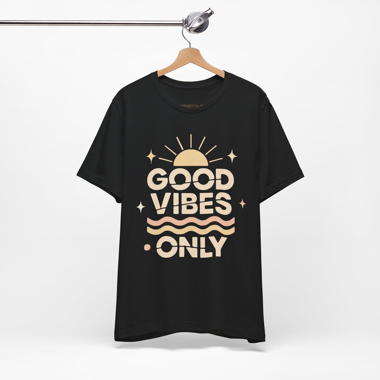 Good Vibes Only | Retro Sun Unisex Jersey Tee, Summer T-Shirt, Casual Wear, Beach Outfit, Positive Vibe Apparel, Gift Idea