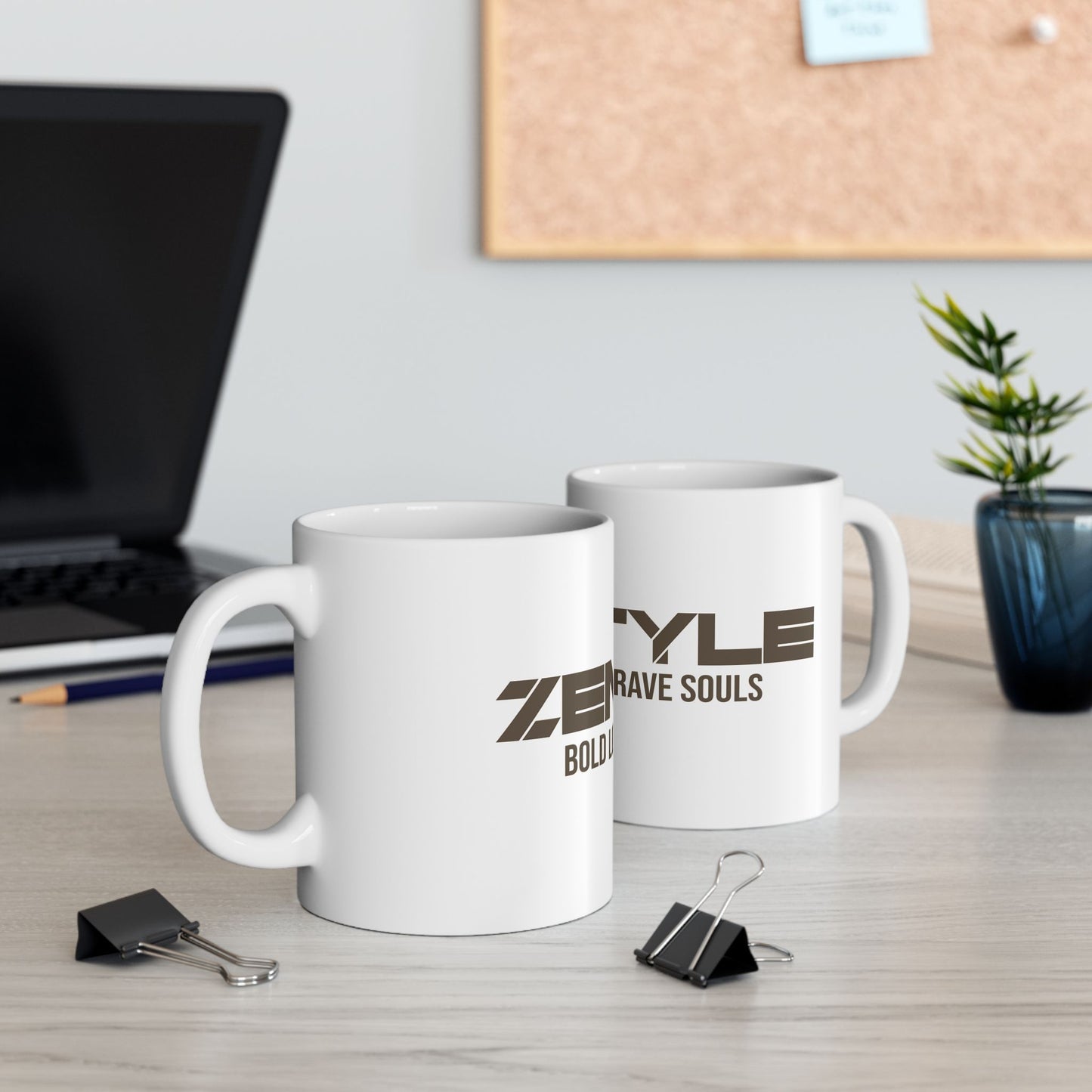 Bold Spirit Ceramic Mug – Perfect for Coffee Lovers, Gift for Brave Souls, Motivational Drinkware for Brave Souls, Unique Kitchen Decor, Home Office | ZenStyle Original