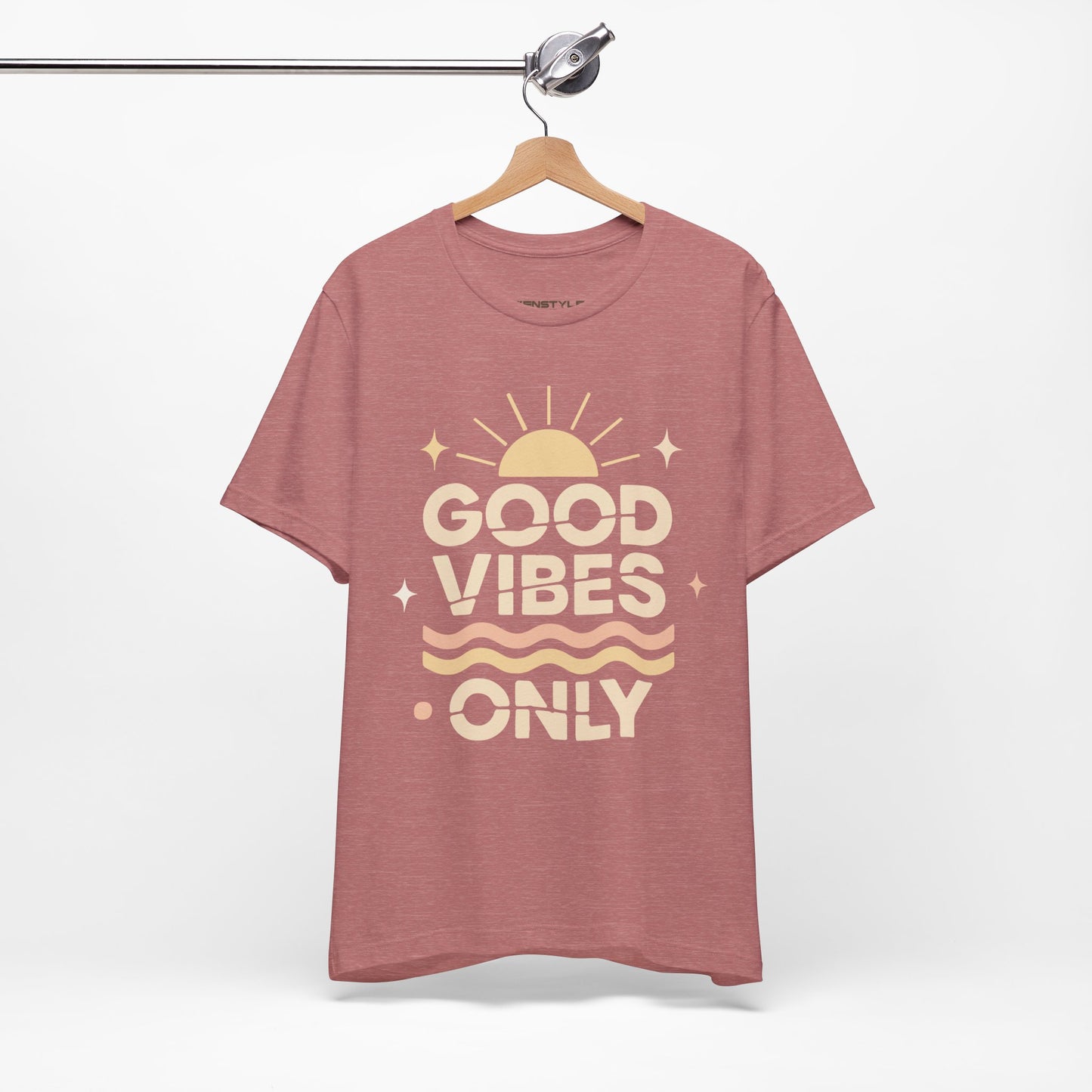 Good Vibes Only | Retro Sun Unisex Jersey Tee, Summer T-Shirt, Casual Wear, Beach Outfit, Positive Vibe Apparel, Gift Idea