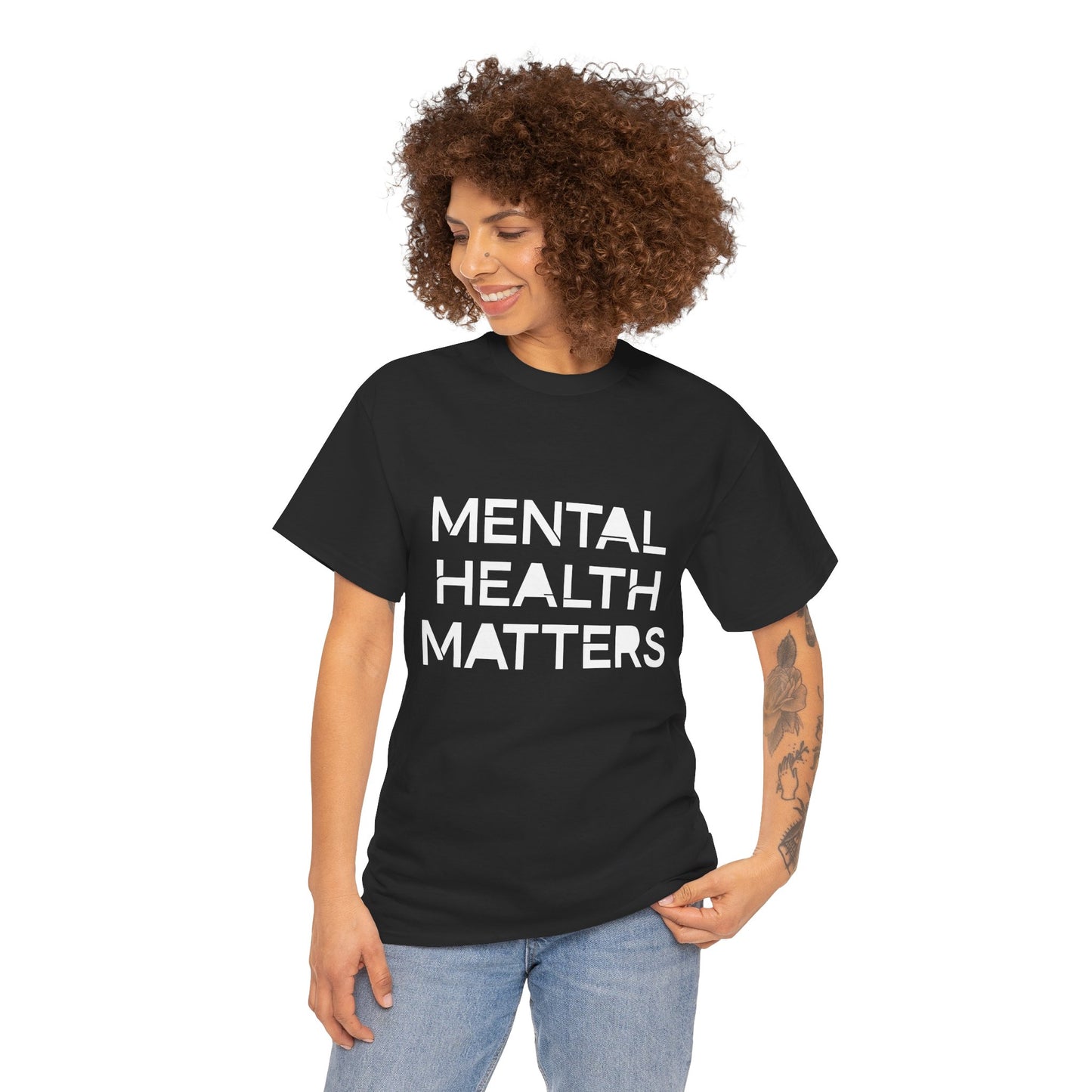 Mental Health Matters Unisex Heavy Cotton T-Shirt – Spread Awareness with Style