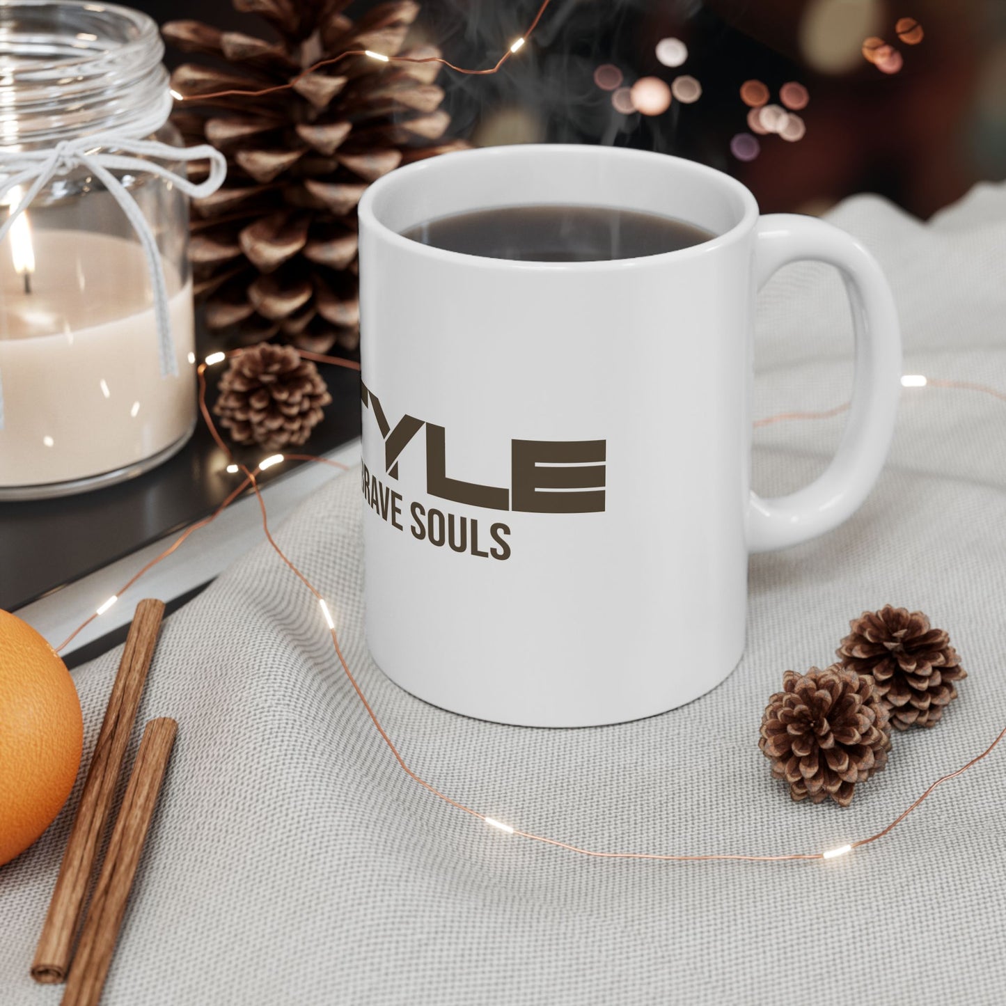 Bold Spirit Ceramic Mug – Perfect for Coffee Lovers, Gift for Brave Souls, Motivational Drinkware for Brave Souls, Unique Kitchen Decor, Home Office | ZenStyle Original