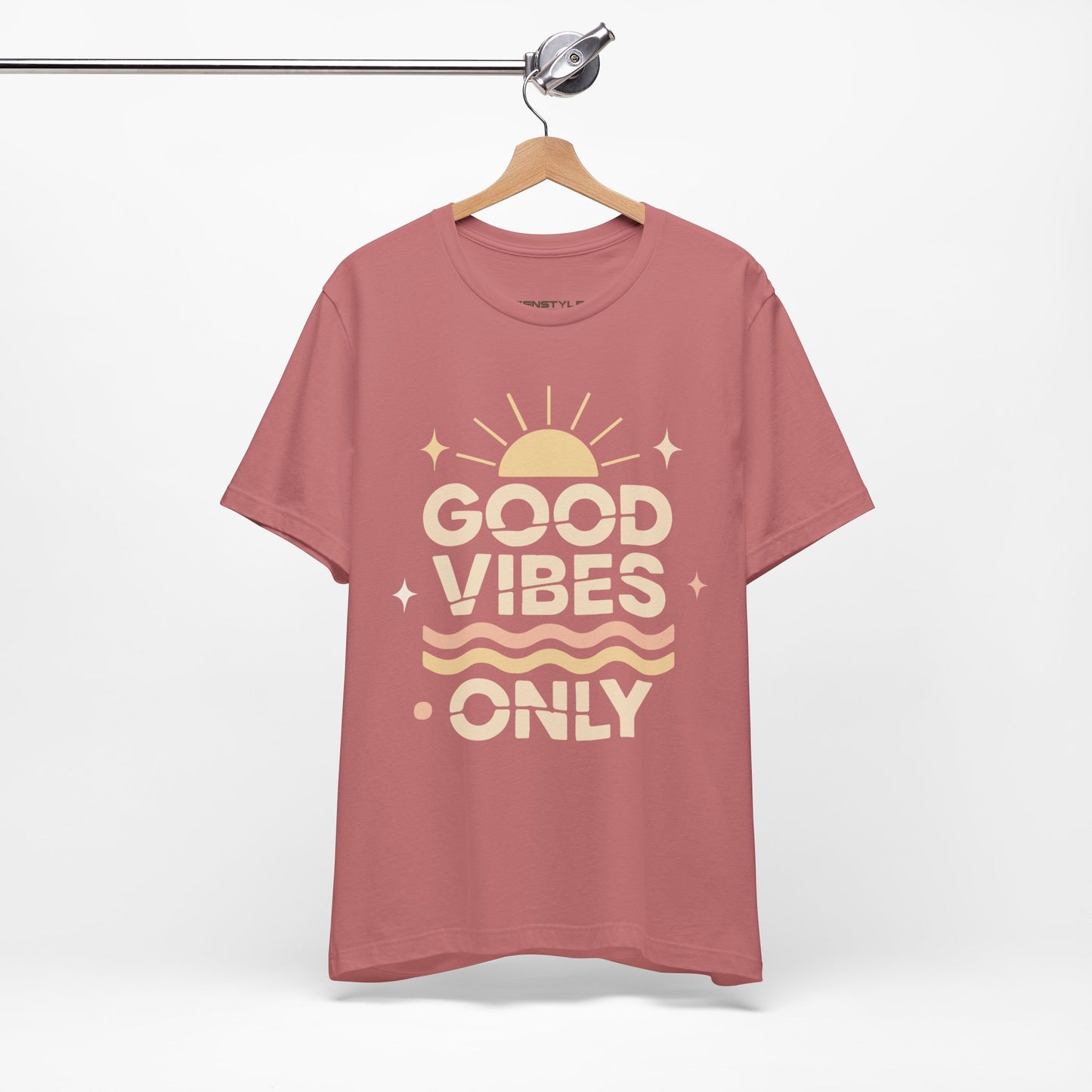 Good Vibes Only | Retro Sun Unisex Jersey Tee, Summer T-Shirt, Casual Wear, Beach Outfit, Positive Vibe Apparel, Gift Idea
