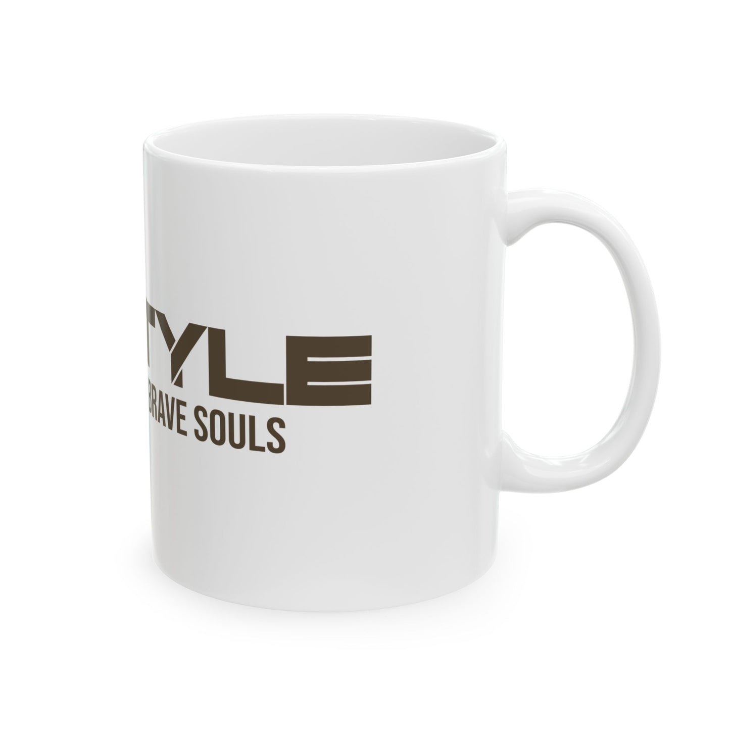 Bold Spirit Ceramic Mug – Perfect for Coffee Lovers, Gift for Brave Souls, Motivational Drinkware for Brave Souls, Unique Kitchen Decor, Home Office | ZenStyle Original