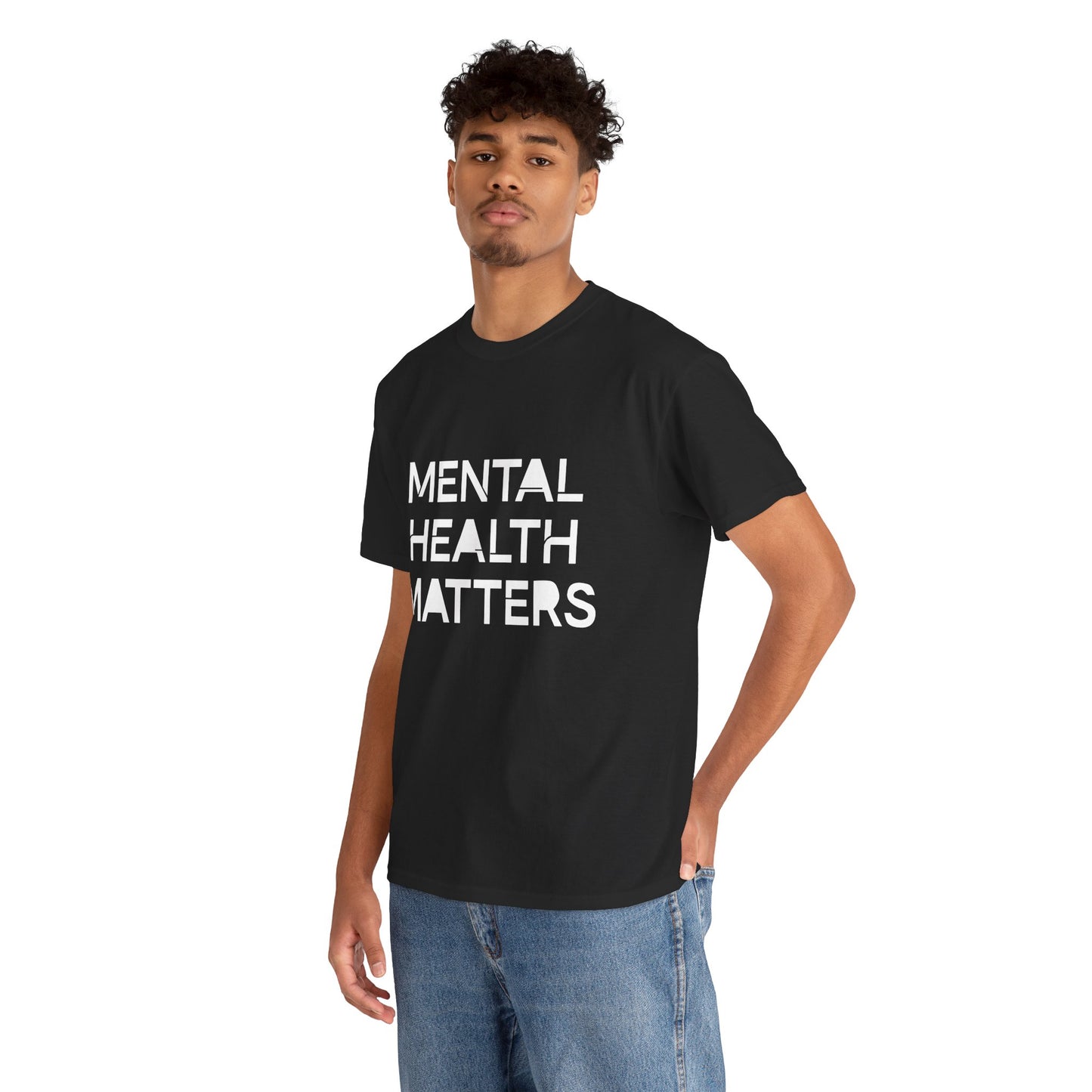 Mental Health Matters Unisex Heavy Cotton T-Shirt – Spread Awareness with Style