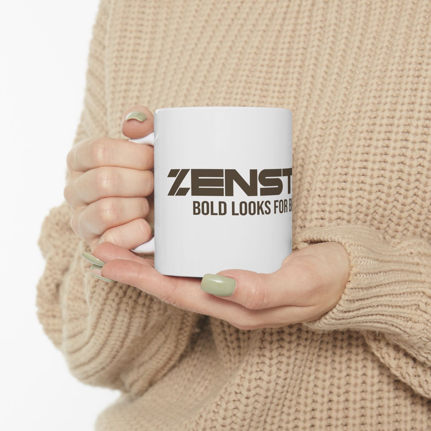 Bold Spirit Ceramic Mug – Perfect for Coffee Lovers, Gift for Brave Souls, Motivational Drinkware for Brave Souls, Unique Kitchen Decor, Home Office | ZenStyle Original