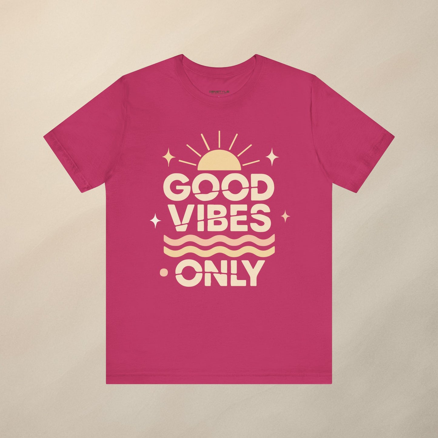 Good Vibes Only | Retro Sun Unisex Jersey Tee, Summer T-Shirt, Casual Wear, Beach Outfit, Positive Vibe Apparel, Gift Idea