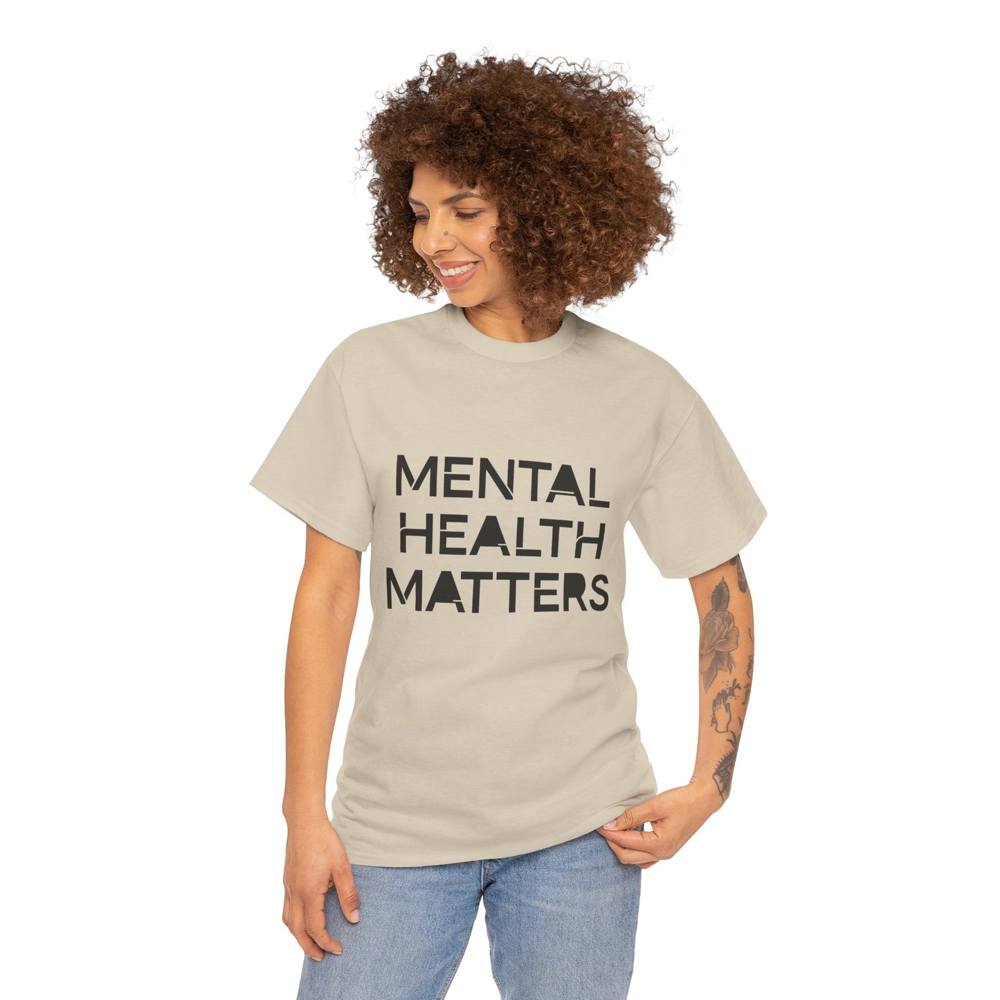 Mental Health Matters Unisex Heavy Cotton T-Shirt – Spread Awareness with Style