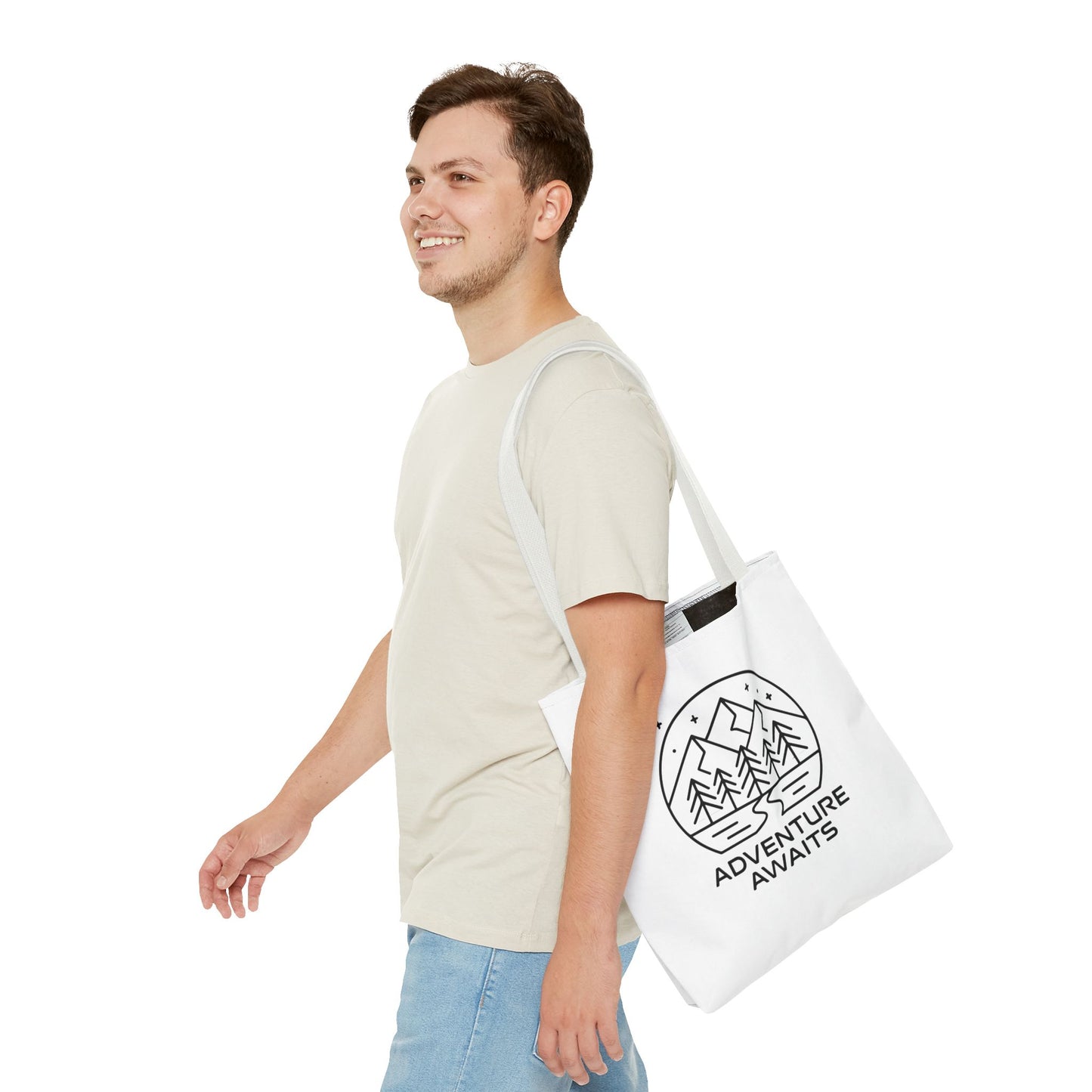 Adventure Awaits – Eco-Friendly Tote Bag for Nature Lovers, Travel Companion, Outdoor Enthusiast Gift, Camping Tote.