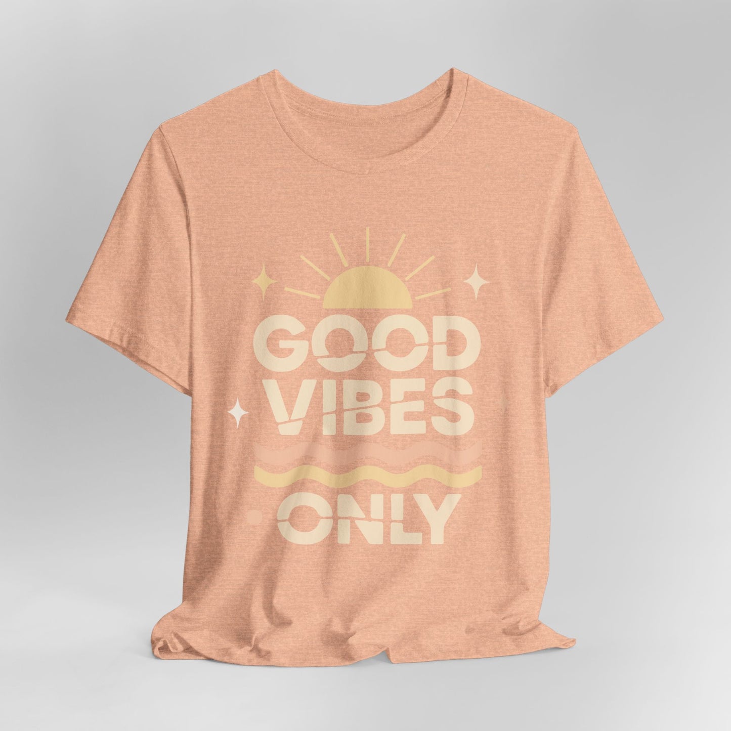 Good Vibes Only | Retro Sun Unisex Jersey Tee, Summer T-Shirt, Casual Wear, Beach Outfit, Positive Vibe Apparel, Gift Idea