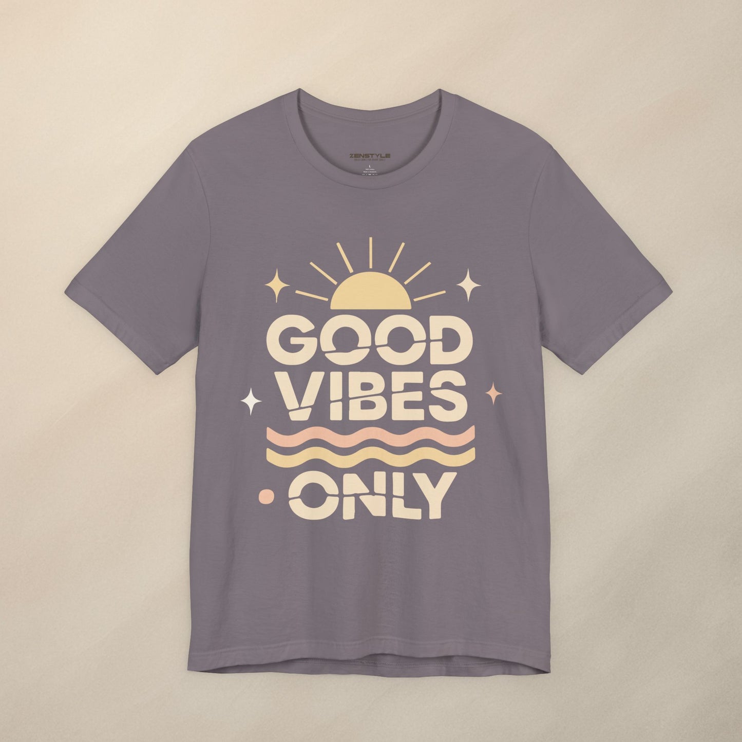 Good Vibes Only | Retro Sun Unisex Jersey Tee, Summer T-Shirt, Casual Wear, Beach Outfit, Positive Vibe Apparel, Gift Idea