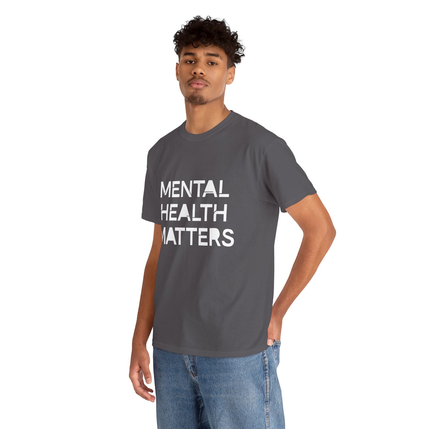 Mental Health Matters Unisex Heavy Cotton T-Shirt – Spread Awareness with Style