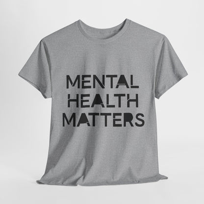 Mental Health Matters Unisex Heavy Cotton T-Shirt – Spread Awareness with Style