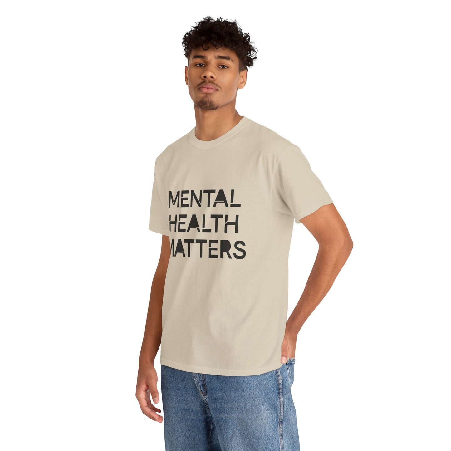 Mental Health Matters Unisex Heavy Cotton T-Shirt – Spread Awareness with Style