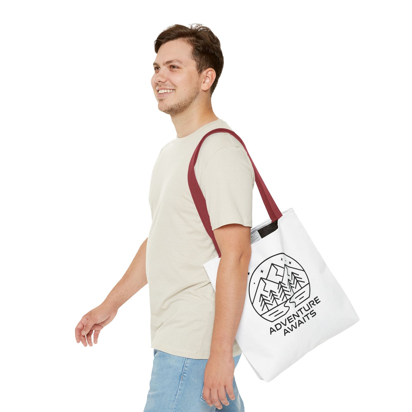 Adventure Awaits – Eco-Friendly Tote Bag for Nature Lovers, Travel Companion, Outdoor Enthusiast Gift, Camping Tote.