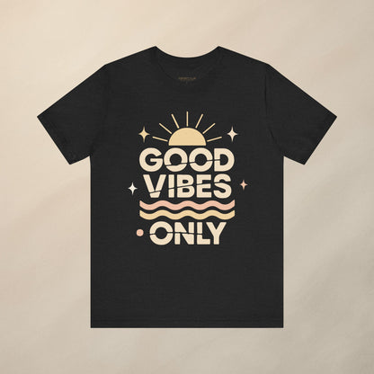 Good Vibes Only | Retro Sun Unisex Jersey Tee, Summer T-Shirt, Casual Wear, Beach Outfit, Positive Vibe Apparel, Gift Idea