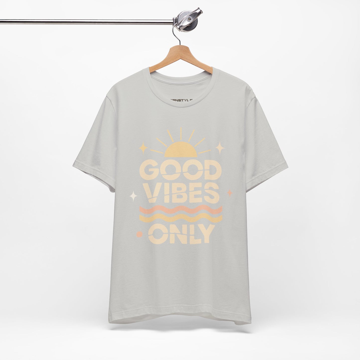 Good Vibes Only | Retro Sun Unisex Jersey Tee, Summer T-Shirt, Casual Wear, Beach Outfit, Positive Vibe Apparel, Gift Idea