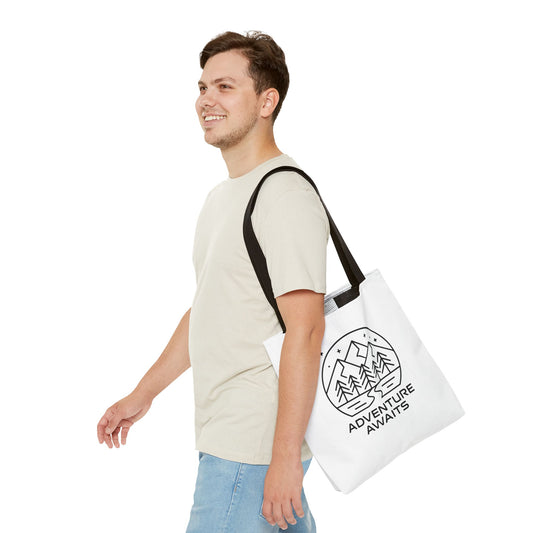 Adventure Awaits – Eco-Friendly Tote Bag for Nature Lovers, Travel Companion, Outdoor Enthusiast Gift, Camping Tote.
