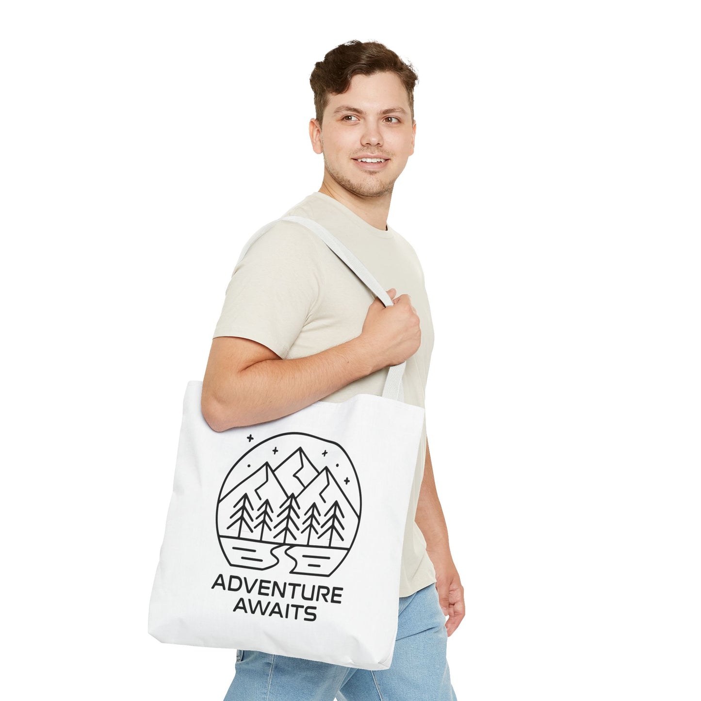 Adventure Awaits – Eco-Friendly Tote Bag for Nature Lovers, Travel Companion, Outdoor Enthusiast Gift, Camping Tote.