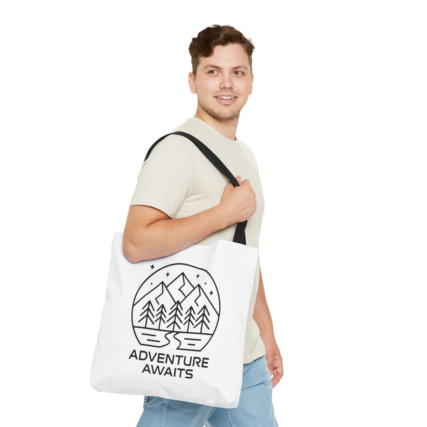 Adventure Awaits – Eco-Friendly Tote Bag for Nature Lovers, Travel Companion, Outdoor Enthusiast Gift, Camping Tote.