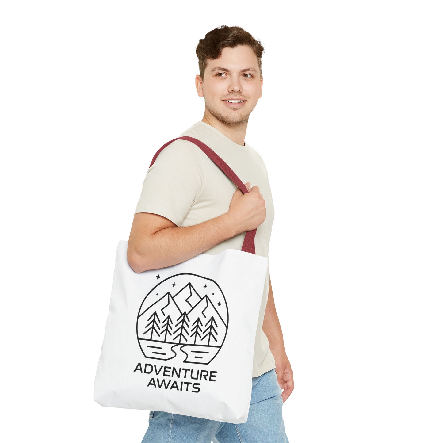 Adventure Awaits – Eco-Friendly Tote Bag for Nature Lovers, Travel Companion, Outdoor Enthusiast Gift, Camping Tote.
