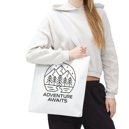 Adventure Awaits – Eco-Friendly Tote Bag for Nature Lovers, Travel Companion, Outdoor Enthusiast Gift, Camping Tote.