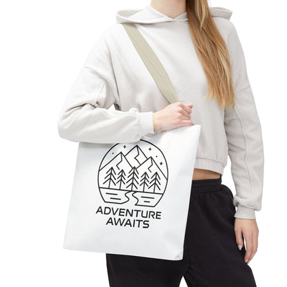 Adventure Awaits – Eco-Friendly Tote Bag for Nature Lovers, Travel Companion, Outdoor Enthusiast Gift, Camping Tote.