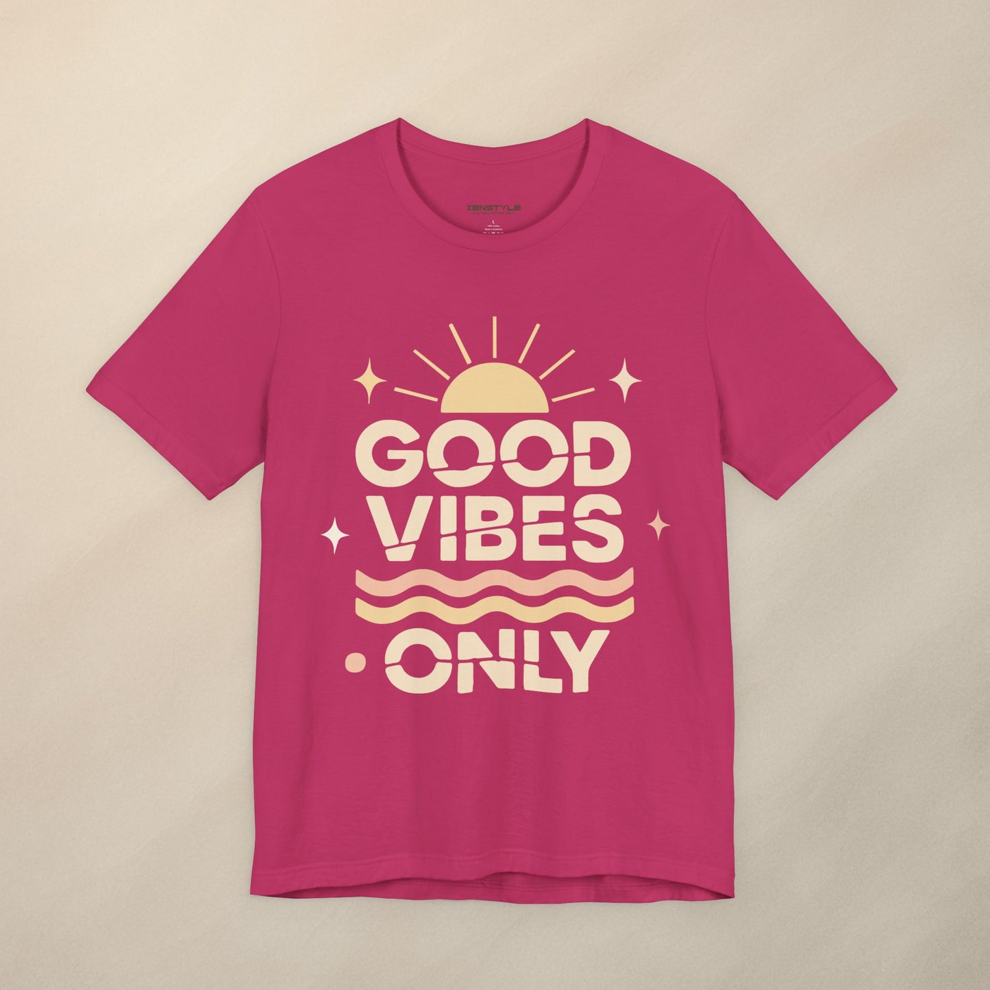 Good Vibes Only | Retro Sun Unisex Jersey Tee, Summer T-Shirt, Casual Wear, Beach Outfit, Positive Vibe Apparel, Gift Idea