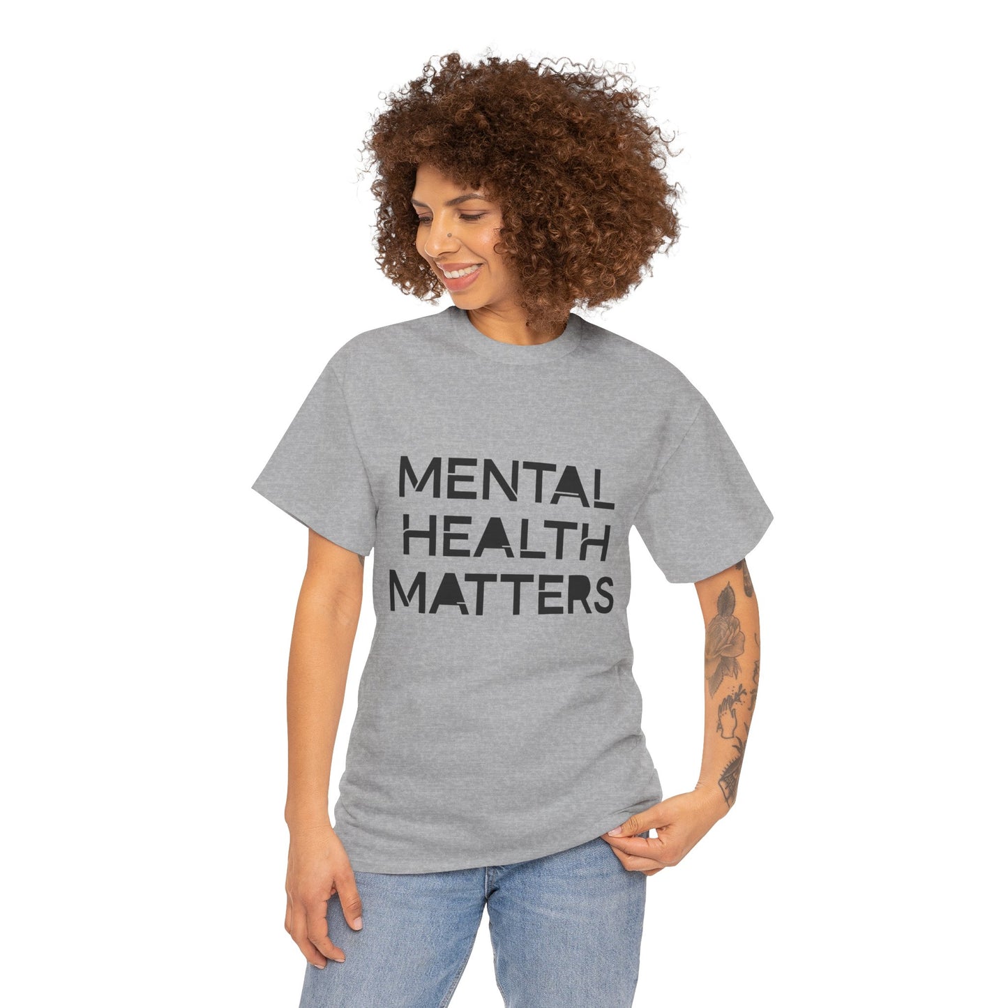 Mental Health Matters Unisex Heavy Cotton T-Shirt – Spread Awareness with Style