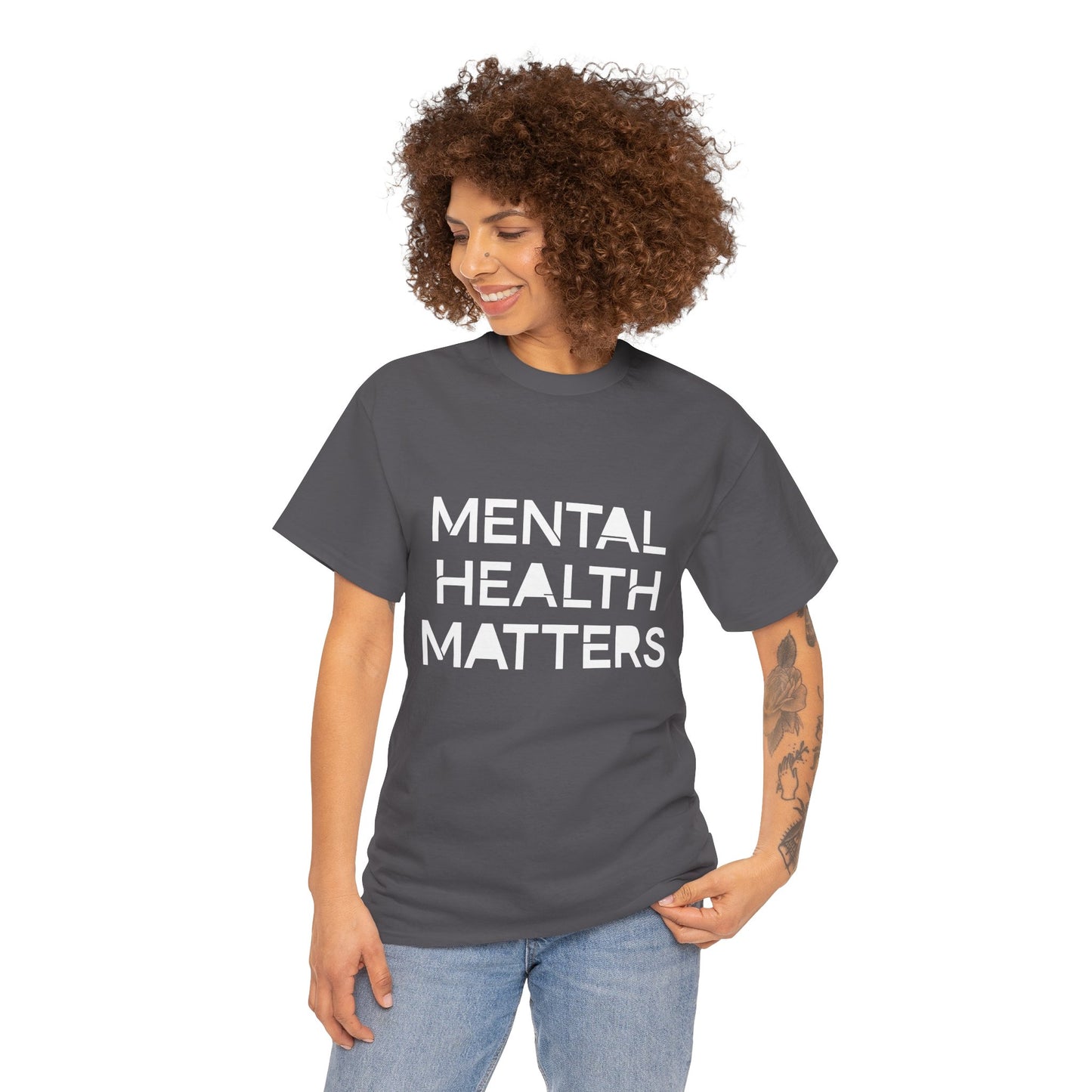 Mental Health Matters Unisex Heavy Cotton T-Shirt – Spread Awareness with Style