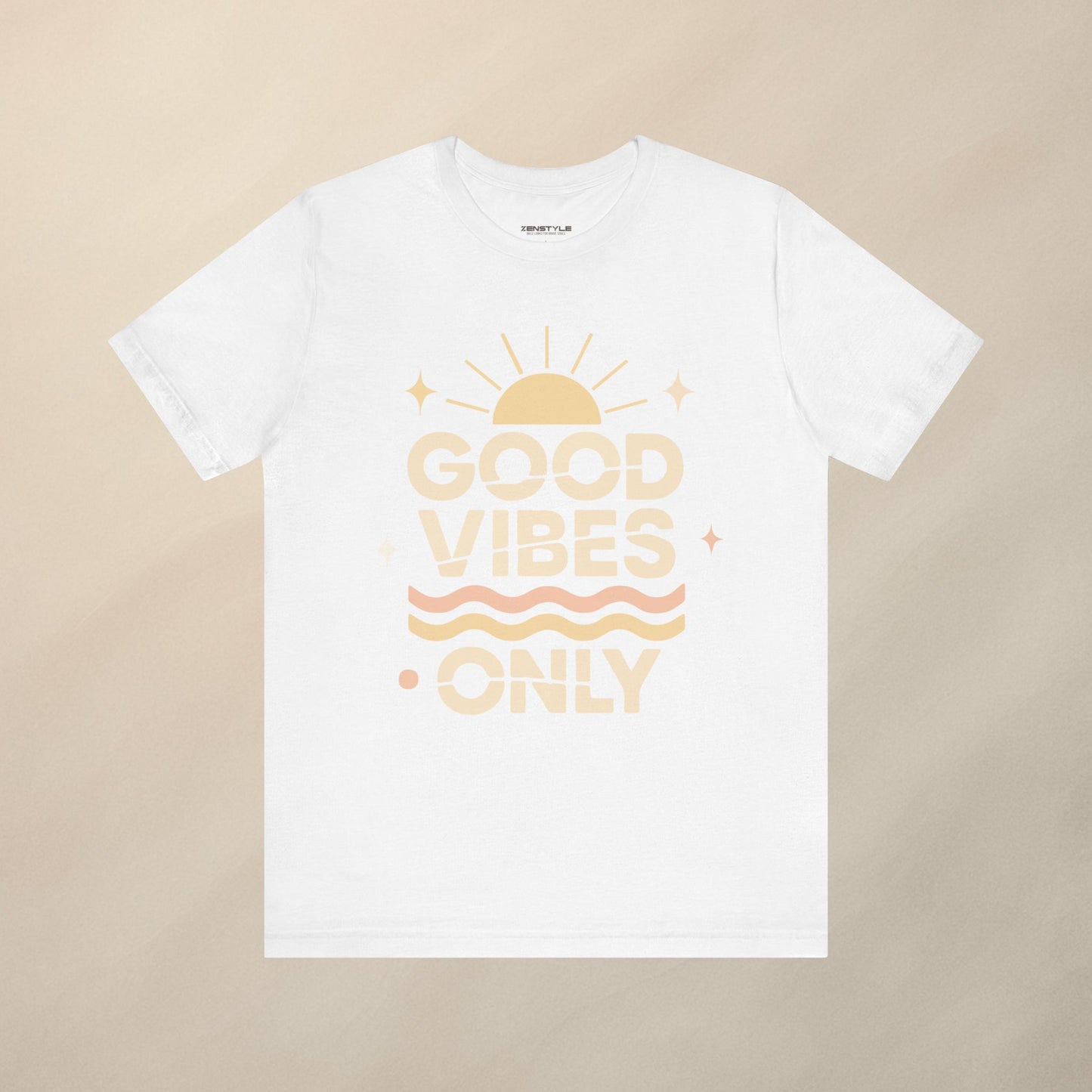 Good Vibes Only | Retro Sun Unisex Jersey Tee, Summer T-Shirt, Casual Wear, Beach Outfit, Positive Vibe Apparel, Gift Idea
